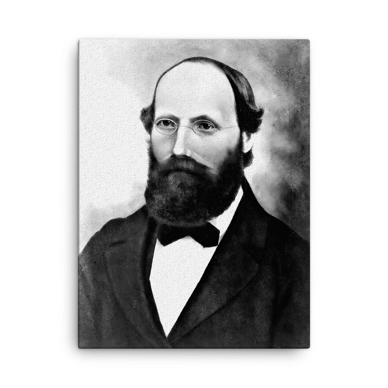 Bernhard Riemann canvas print on a plain backdrop in size 18