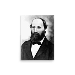 Bernhard Riemann poster on a plain backdrop in size 12"x16".