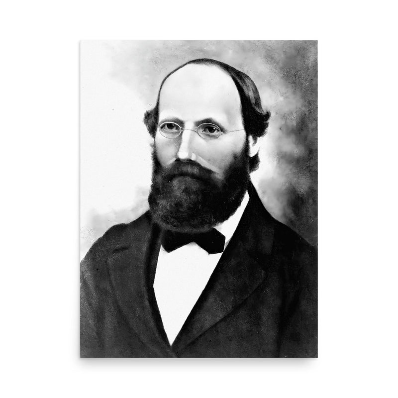 Bernhard Riemann poster on a plain backdrop in size 18