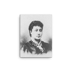 Bernice Pauahi Bishop canvas print on a plain backdrop in size 12"x16".
