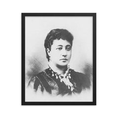 Bernice Pauahi Bishop framed print on a plain backdrop in size 16"x20".