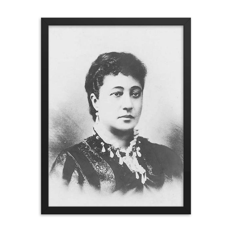 Bernice Pauahi Bishop framed print on a plain backdrop in size 18