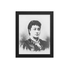 Bernice Pauahi Bishop framed print on a plain backdrop in size 8"x10".