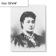 Bernice Pauahi Bishop metal print on a plain backdrop in size 12"x16".