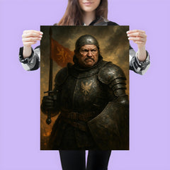 Bertrand du Guesclin in battered black armor poster 3