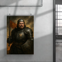 Bertrand du Guesclin in battered black armor poster 4