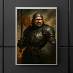 Bertrand du Guesclin in battered black armor poster 5