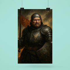 Bertrand du Guesclin in battered black armor poster 6
