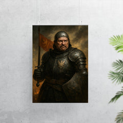 Bertrand du Guesclin in battered black armor poster 7