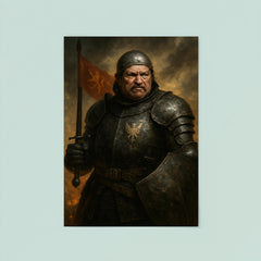 Bertrand du Guesclin in battered black armor poster 8