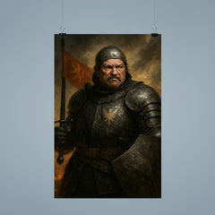 Bertrand du Guesclin in battered black armor poster 9