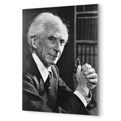 Bertrand Russell metal print mockup
