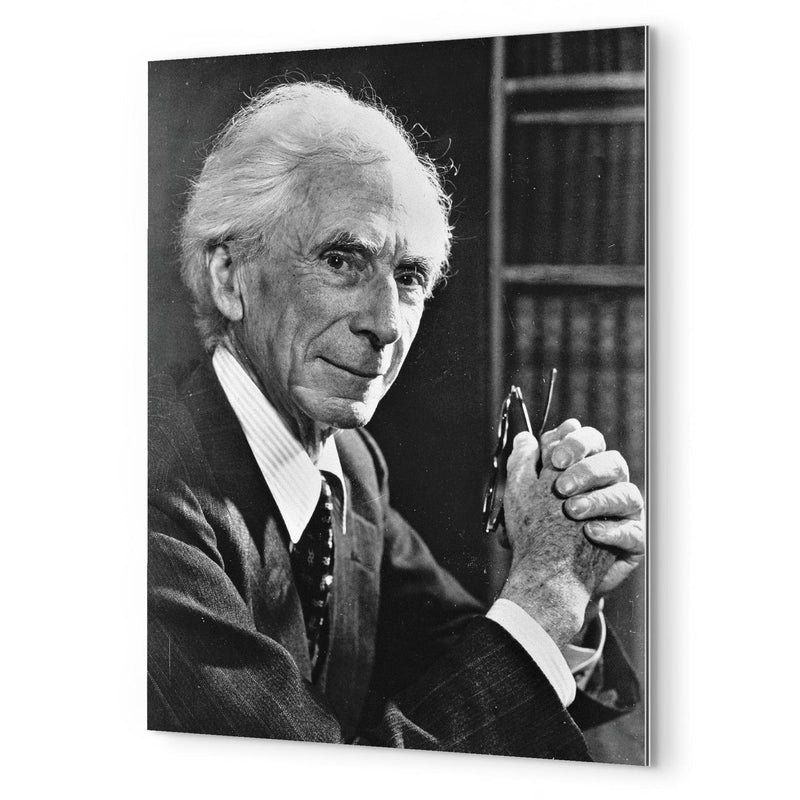 Bertrand Russell metal print mockup
