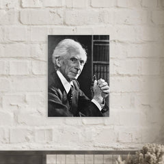 Bertrand Russell metal print mockup