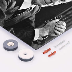 Bertrand Russell metal print mockup