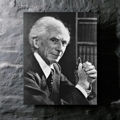 Bertrand Russell metal print mockup