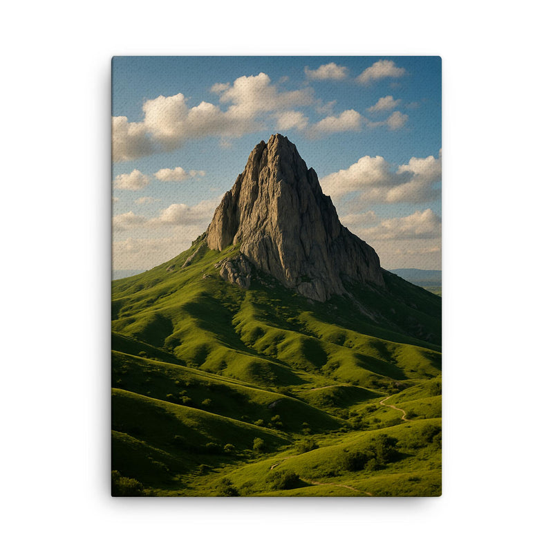 Besh Barmag Mountain Azerbaijan canvas print on a plain backdrop in size 18