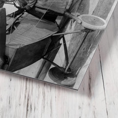 Bessie Coleman and Her Plane metal print mockup