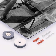 Bessie Coleman and Her Plane metal print mockup