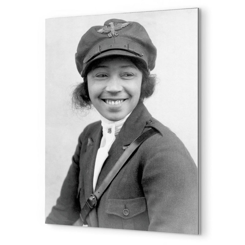 Bessie Coleman metal print mockup