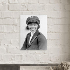 Bessie Coleman metal print mockup