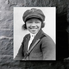 Bessie Coleman metal print mockup