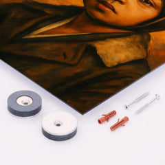 Bessie Coleman portrait metal print mockup