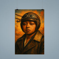 Bessie Coleman portrait poster 9