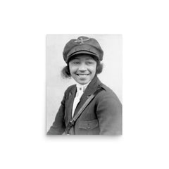 Bessie Coleman poster on a plain backdrop in size 12"x16".