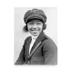 Bessie Coleman poster on a plain backdrop in size 18"x24".