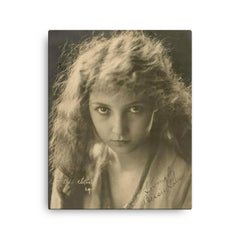 Bessie Love canvas print on a plain backdrop in size 16"x20".