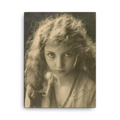 Bessie Love canvas print on a plain backdrop in size 18"x24".