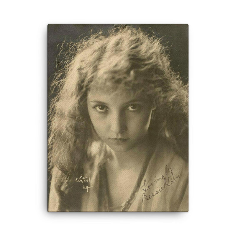 Bessie Love canvas print on a plain backdrop in size 18