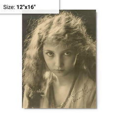 Bessie Love metal print on a plain backdrop in size 12"x16".