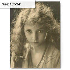 Bessie Love metal print on a plain backdrop in size 18"x24".