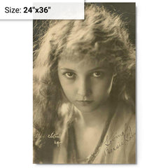 Bessie Love metal print on a plain backdrop in size 24"x36".