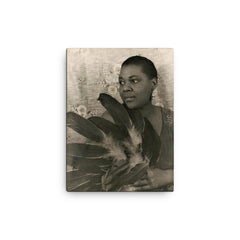 Bessie Smith canvas print on a plain backdrop in size 12"x16".