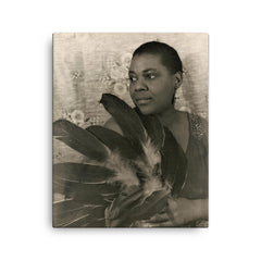 Bessie Smith canvas print on a plain backdrop in size 16"x20".