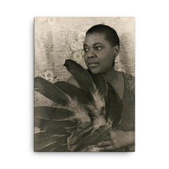 Bessie Smith canvas print on a plain backdrop in size 18"x24".