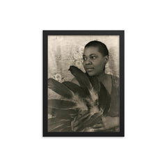 Bessie Smith framed print on a plain backdrop in size 12"x16".