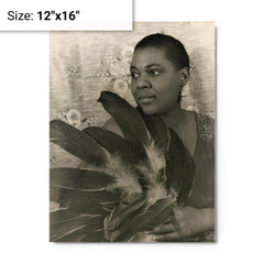 Bessie Smith metal print on a plain backdrop in size 12"x16".