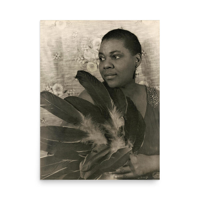 Bessie Smith poster on a plain backdrop in size 18