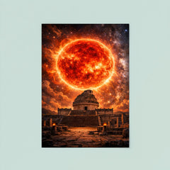 Betelgeuse red supergiant over ancient observatory poster 8