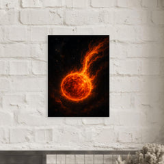 Betelgeuse shedding fire into deep space metal print mockup