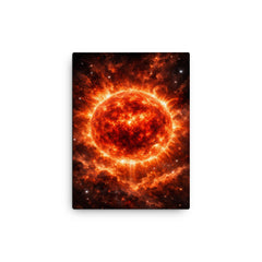 Betelgeuse swelling before supernova red enormity canvas print on a plain backdrop in size 12"x16".