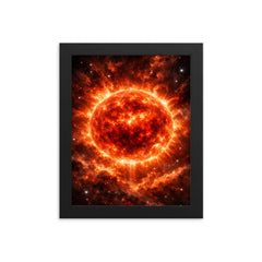 Betelgeuse swelling before supernova red enormity framed print on a plain backdrop in size 8"x10".