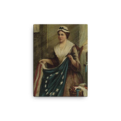 Betsy Ross canvas print on a plain backdrop in size 12"x16".