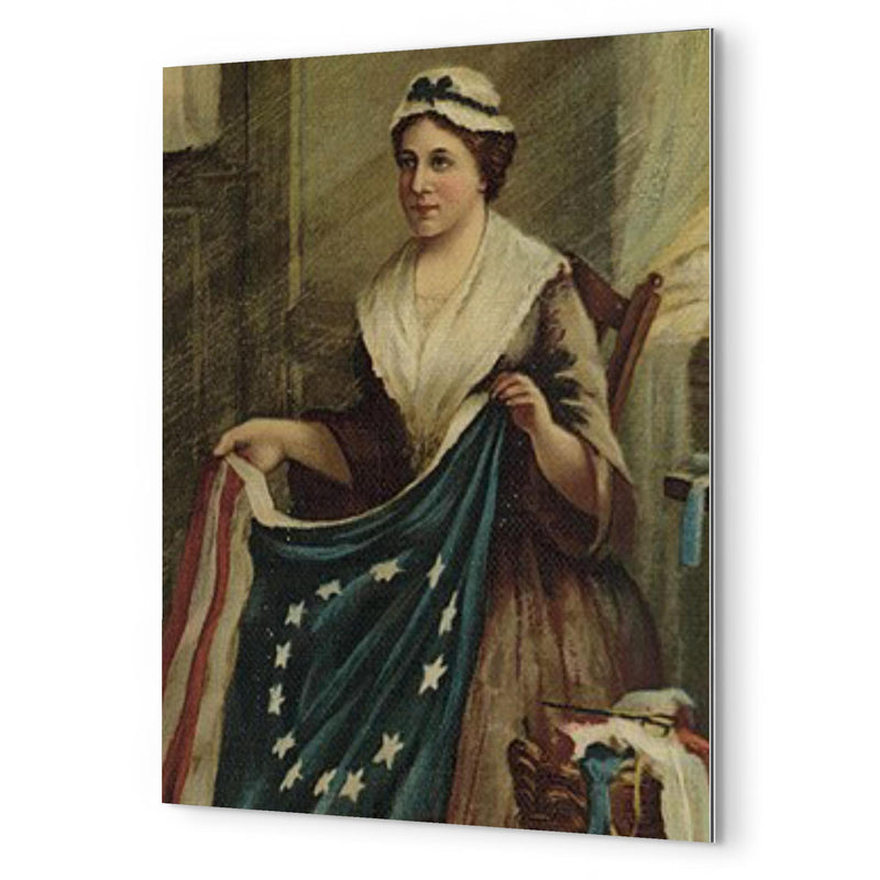 Betsy Ross metal print mockup