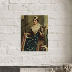 Betsy Ross metal print mockup