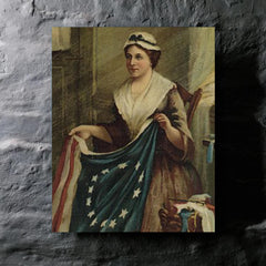 Betsy Ross metal print mockup